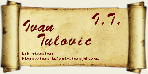 Ivan Tulović vizit kartica